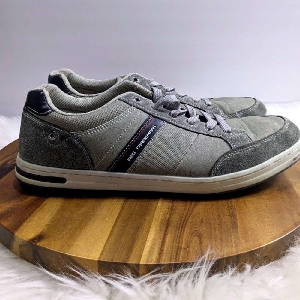 Arrigo Bello Mens Grey Fashion Sneakers Size 10.5 Low Top Lace Up Shoes A0257-4